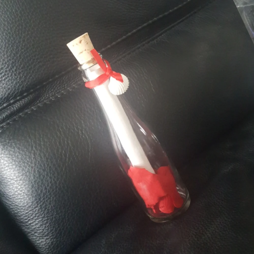 Message in a bottle.  Sweet Valentine...
